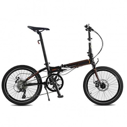 GUI-Mask Folding Bike GUI-Mask SDZXCFolding Bicycle Double Disc Brakes Aluminum Alloy Frame Men and Women Models Bicycle 20 Inch 8 Speed