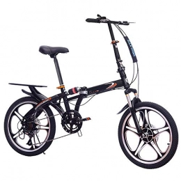 GUI-Mask Folding Bike GUI-Mask SDZXCFolding Bicycle Front and Rear Shock Double Disc Brakes Shift One Wheel Male and Female Students Adult Car 20 Inch