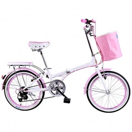 GUI-Mask Folding Bike GUI-Mask SDZXCFolding Bicycle Ladies Speed High Carbon Steel Frame Folding Bike Light Folding Bike Bicycle 20 Inch