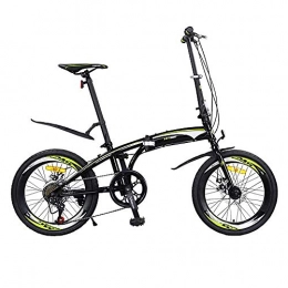 GUI-Mask Folding Bike GUI-Mask SDZXCFolding Car Speed Double Disc Brakes 40 High Knife Ring Men and Women Bicycle 20 Inch 7 Speed