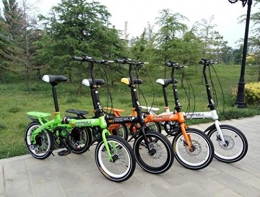 GuiSoHn Bike GuiSoHn Folding Bikes Carbon Steel Suspension Frame Bicycles Double Disc Back Rack for Kids Adults