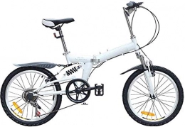 GUOCAO Folding Bike GUOCAO 20-Inch Folding Speed Bicycle Folding Mountain Bike Double V Brake System Front And Rear Shock-Shift Bicycle Outdoor