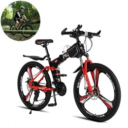 GUOE-YKGM Portable City Folding Bike Hybrid Bikes Compact Bicycle Urban Commuter 26 Inch 24 Speed Mountain Bikes
