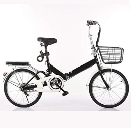 Guoqunshop Bike Guoqunshop Road Bikes Folding Bicycle 20 Inch Student Adult Men and Women Variable Speed Car Ultra Light Portable Bicycle Folding Bikes for Adults (Color : Black, Size : 20inch)