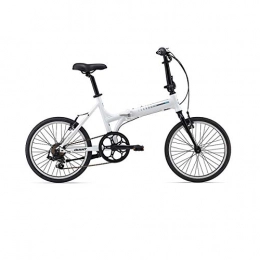 Guyuexuan Folding Bike Guyuexuan Aluminum Alloy 20 Inch 7 Speed Lightweight Portable Small Wheel Diameter Folding Bicycle The latest style, simple design (Color : White)