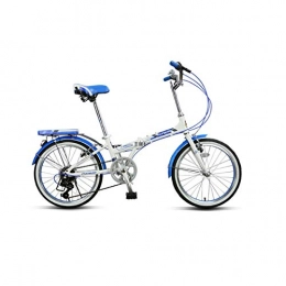 Guyuexuan Bike Guyuexuan Road Bike, Folding Bike, Adult Female Ultra Light Portable Variable Speed Bicycle, Aluminum Alloy- 20 inches The latest style, simple design (Color : Blue, Size : 20 inches)