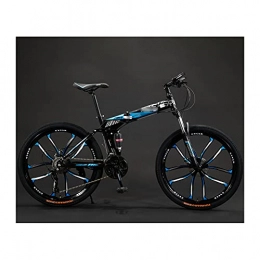 GWL Bike GWL Folding Bike 24 26 Inches, Variable Speed Wheel, Dual Suspension Folding Mountain Bike, Adult Student Lady City Commuter Outdoor Sport Bike / blue / 26inch
