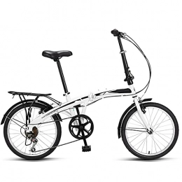 GWL Bike GWL Folding Bike for Adults, Adult Mountain Bike, High-carbon Steel Frame Dual Full Suspension Dual Disc Brake, Outdoor Bicycle for Daily Use Trip Long Journey / C / 20inch