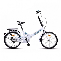 GWL Folding Bike GWL Folding Bike for Adults, Adult Mountain Bike, High-carbon Steel Frame Dual Full Suspension Dual Disc Brake, Outdoor Bicycle for Daily Use Trip Long Journey / white