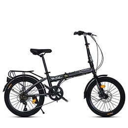 GWL Bike GWL Folding Bike for Adults, Lightweight Mountain Bikes Bicycles Strong Alloy Frame with Disc brake, 20 inch single speed, Free installation / Black
