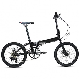 GWL Bike GWL Folding Bike for Adults, Mountain Bikes 20 Inches Spoke Wheel Mountain Bicycle Dual Disc Brake Bicycle / Black / 20inch