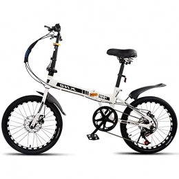 GWXSST Folding Bike GWXSST Folding Bike 20 Inch Mountain Bicycle Easy To Fold, Small Space Occupation, Ergonomic Saddle Retractable, Anti-skid Tires C