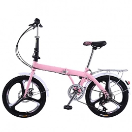 GWXSST Folding Bike GWXSST Mountain Bike Pink Folding Bike Height And Save Space Better Adjustable Seat For Mountains And Roads O C