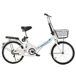 GWXSST Bike GWXSST Mountain Bike White Bicycle, Lightweight And Stylish, Folding Bike ​Shock ​Absorbing, Variable Speed Running On The Highway, With Back Seat C