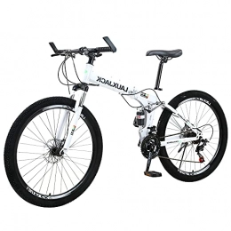 GWXSST Folding Bike GWXSST White Bicycle Mountain Bike, Small Space Occupation, Ergonomic Comfortable And Beautifu, Folding ​easy To Fold, Anti-skid Tires, Suitable For Mountains And Streets C(Size:21 speed)