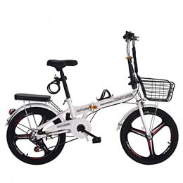 gxj Folding Bike gxj 20 Inch Lightweight Folding Bicycle 6-speed Dual Disc Brakes 3-Spoke Wheels Foldable City Bike for Men Women Teenager(Size:20 inch)