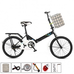 Gyj&mmm Folding Bike Gyj&mmm 20-inch folding mountain bike, steel frame, thick, non-slip, broken wind, high-grade, wear-resistant, stab-resistant tires, light and shockproof, smooth riding for men and women, E