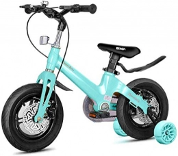 Gyj&mmm Folding Bike Gyj&mmm Children's bicycle, 12-inch wheeled bicycle with stabilizer, freestyle boy, child, child, bicycle, 4 colors, Green