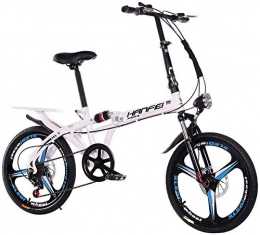 GYLEJWH Folding Bike GYLEJWH Folding Variable Speed Mountain Bike Bicycle-Adult Car Student Men And Women Variable Speed Bicycle Shock Absorber Bicycle, White