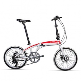 GYNFJK Bike GYNFJK Lightweight Bicycles Unisex Folding Bike Travel Cycling Portable Easy to Store Road Bikes Convenient and durable, White