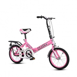 HAOSHUAI Folding Bike HAOSHUAI Bike folding bike city bike light bike city bike folding bike 20 inch adults children and students (color: pink)