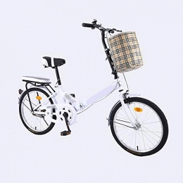 HELIn Folding Bike HELIn Bicycle - Folding Bike for Adults 20 Inch Lightweight Mini Folding Bike Small Portable Bicycle Adult Student with Noise Reduction Wheel Road Bike (Size : 16)