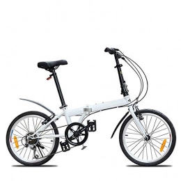 HELIn Folding Bike HELIn Bikes - Lightweight for Women Adult Bike Mini Folding Bike Small Portable Bicycle Classic City Bicycle And Commuting Alloy Folding City Bicycle Bike (Color : White)