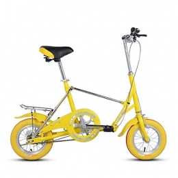 HELIn Folding Bike HELIn Road Bikes Comfort Speed Wheel Folding Bike Casual Bicycle Mini Portable Men and women riding to work Men Women Lightweight Folding Casual Bicycle (yellow) (Color : Yellow)