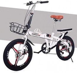 HFFFHA Folding Bike HFFFHA 14inch Adult Bicycle Bike Urban Commuter Folding, Compact Foldable Bike Men Women Students, Disc Brake Outdoor Bicycle With Rear Rack (Color : C, Size : 16in)