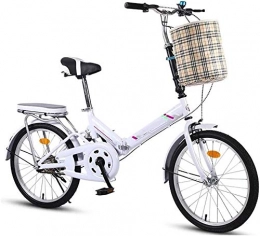 HFFFHA Bike HFFFHA 16 / 20 Inch Folding Bicycle Women'S Light Work Adult Adult Ultra Light Variable Speed Portable Adult Small Student Male Bicycle Folding Carrier Bicycle Bike (Color : E)