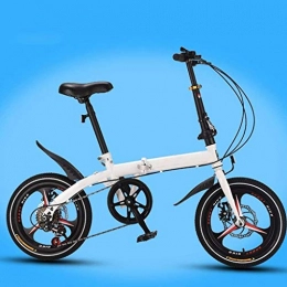 HFFFHA Bike HFFFHA 16" Mini Folding City Compact Bike Bicycle Urban Commuter With Rear Carrier, Folded Within 10 Seconds Folding Bicycle, bikes For Adults, Women'S Light Work Adult Adult Ultra