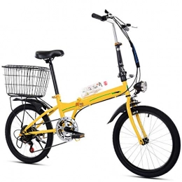 HFFFHA Bike HFFFHA 20 Inch Lightweight Mini Folding Bike Small Portable Bicycle Adult Student Portable Bicycle To Work School Commute Fast Folding Bicycle (Color : A)
