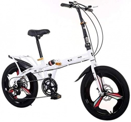 HFFFHA Folding Bike HFFFHA 20 Inches Teens Suitable For Mountain Roads And Rain And Snow Roads This Bicycle Is Foldable Ladies Shopper, Disc Brake (Color : A)
