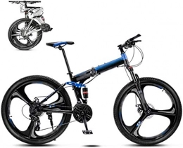 HFFFHA Folding Bike HFFFHA 24-26 Inch MTB Bicycle, Unisex Folding Commuter Bike, 27-Speed Gears Foldable Mountain Bike, Off-Road Variable Speed Bikes For Men And Wome (Size : 24in)