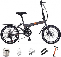 HFFFHA Bike HFFFHA 24-inch Folding Mountain Bike Bicycle Male And Female Students Shift Double Shock Absorber Adult Commuter Foldable Bike Dual Disc Brakes (Color : C)
