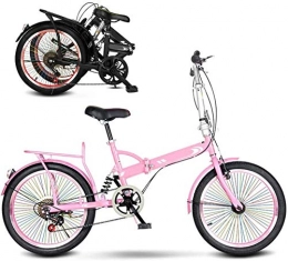 HFFFHA Bike HFFFHA 6 Speed Folding Bicycle, Foldable Men And Women Folding Bike-20 Inch Adult Men And Women Portable Commuter Shift Bicycle Gift Car Activity Car (Color : C)