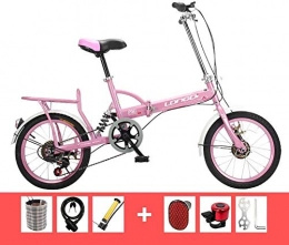 HFFFHA Folding Bike HFFFHA Bike Folding Bicycle For Adults Men And Women, Bicycling 20 Inch Wheel Variable Speed, lightweight Portable Outdoor Travel Bikes (Color : C)