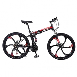 HHKAZ Bike HHKAZ Folding Bike Mountain Bike Bicycle 24, 26 Inch Wheels Dual Disc Brake 30 Speed Ladies And Men'S Folding Bikes