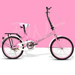 HHORD Bike HHORD Foldable Bicycle, Mini Folding Bike-Lightweight Aluminum Frame Genuine Folding Bike with Fenders, Featuring Front And Rear Fenders, Pink, 16inch