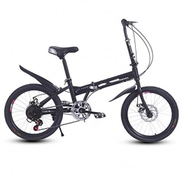 HHORD Folding Bike HHORD Folding Bike, Great for Urban Riding And Commuting, Featuring Low Step-Through Steel Frame, Single-Speed Drivetrain, Front And Rear Fenders, Black