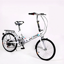 HIKING BK  HIKING BK 20-inch Folding bike 6-speed Cycling Commuter Foldable bicycle Women's adult student Car bike Lightweight aluminum frame Shock absorption-E 110x160cm(43x63inch)