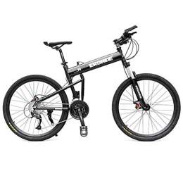 Hmcozy Folding Bike Hmcozy Mountain Bike Bicycle Adult Folding 24Inch Double disc brake Off-Road Speed Racing Boys And Girls Hardtail Bicycle, Black, 24 speed