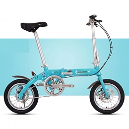 Hmvlw Bike Hmvlw foldable bicycle Small folding bicycle can be put in the trunk 14 inches. Suitable for work, school and play (Color : Green)
