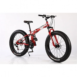 Hmvlw Folding Bike Hmvlw Mountain Bike Two-wheeled Shock-absorbing Mountain Bike, Folding Bike, Off-road Variable Speed Bicycle, Male And Female Student Youth Bicycle (Color : Red)