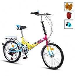 HSBAIS Folding Bike HSBAIS Folding Bike for Adult, Wear-Resistant Tire with 7 Speeds Derailleur Compact Bicycle with V Brake Comfortable Seat, Heavy Duty 330 lb, 155x68x94cm