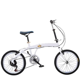 HSRG Folding Bike HSRG Lightweight Folding Bike, 20 Inch Double Shock Disc Brake Speed ​​Adjustable Bicycle, Summer Travel Outdoor Bicycle Student Adult Bicycle