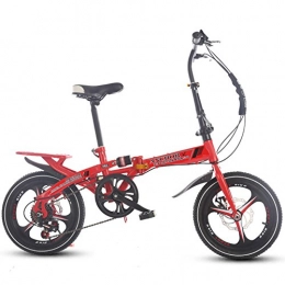 HUAHUADP Bike HUAHUADP Folding Bike, Foldable Bicycle Lightweight Portable, 16 Inch Women's Bicycle With Basket Variable Speed Shock Absorber Adult Super Light Children's Student -C 107x120cm(42x47inch)