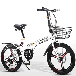 HUIXINLIANG Bike HUIXINLIANG Unisex Folding Bike, 20-inch Wheels, Labor-saving Seven-speed Transmission, 140 Cm Body, Suitable For Travel