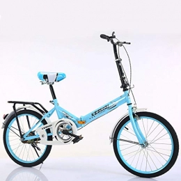 HUJUNG Bike HUJUNG Folding Bicycle, Folding Bike, Cycling Commuter Foldable Bicycle Children Car Bike Lightweight Aluminum Frame Shock Absorption Variable Speed Bicycle, Blue