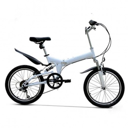 HUOFEIKE Folding Bike HUOFEIKE 6-Speed City Bike High Carbon Steel Bicycle, 20-Inch City Bicycles Portable Foldable Bicycles Fits Outdoor Riding Outings To Commuting School
